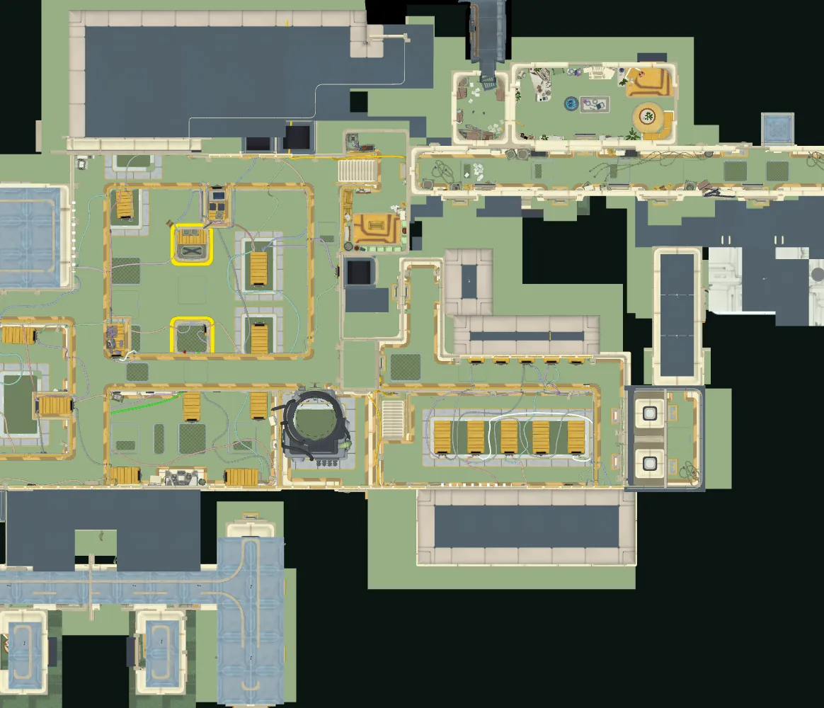 Top-down map of Crew Quarters