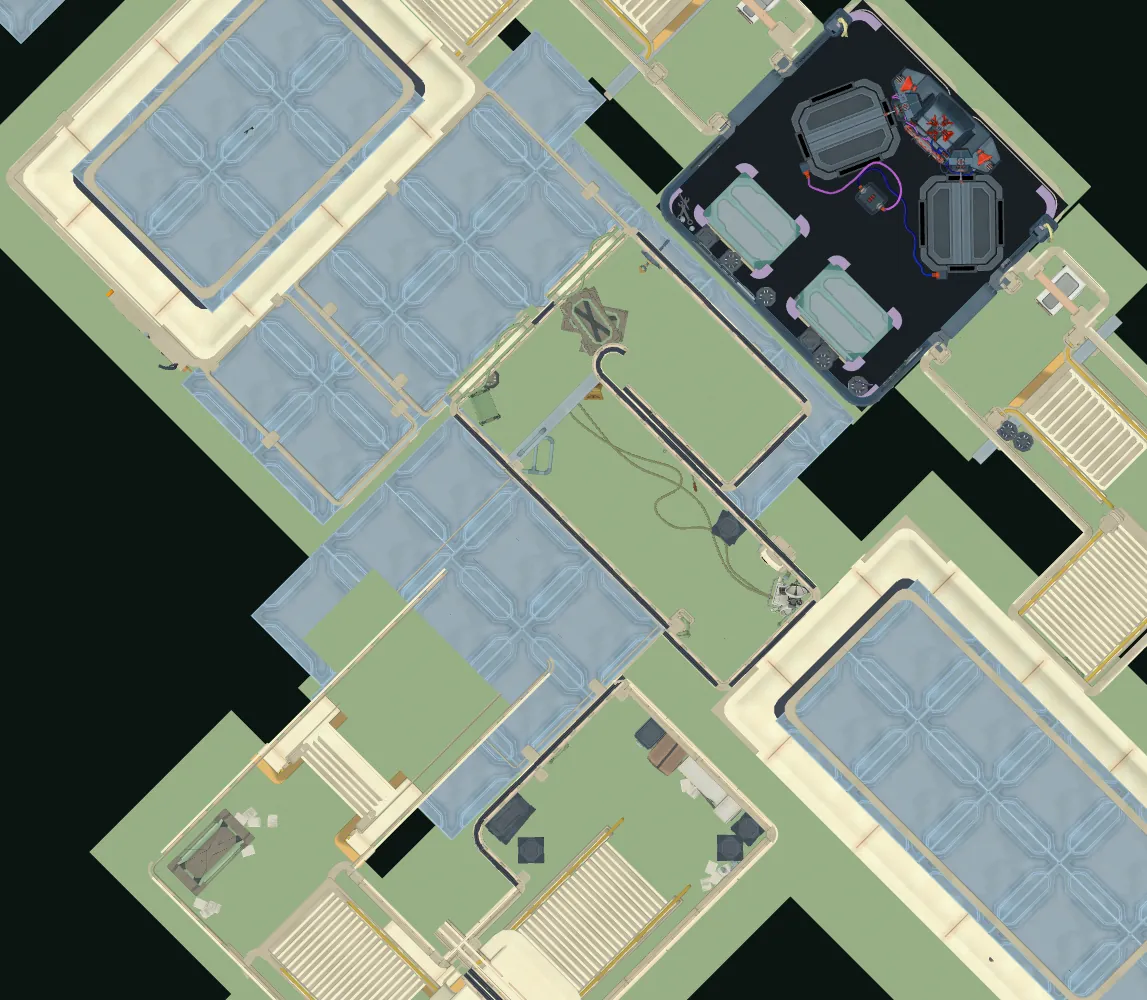 Top-down map of Control Room