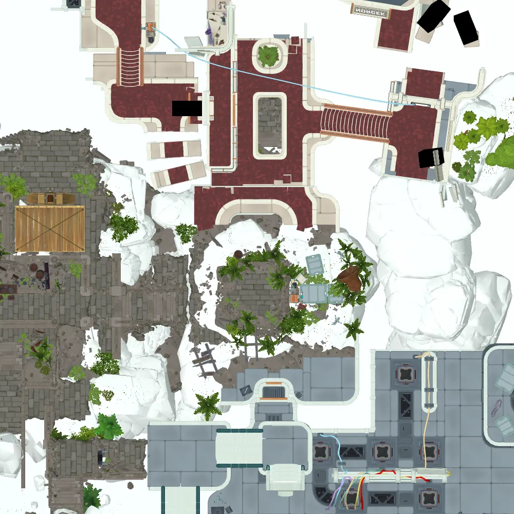 Mapa visto de cima de Fantasmas do Passado