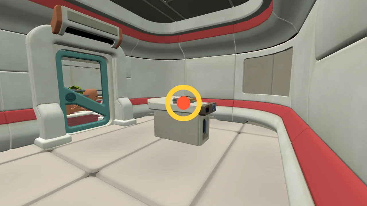 Audio log 6: Sometimes these 'windows' appear in the lab. seen from nearby, marked with a ring