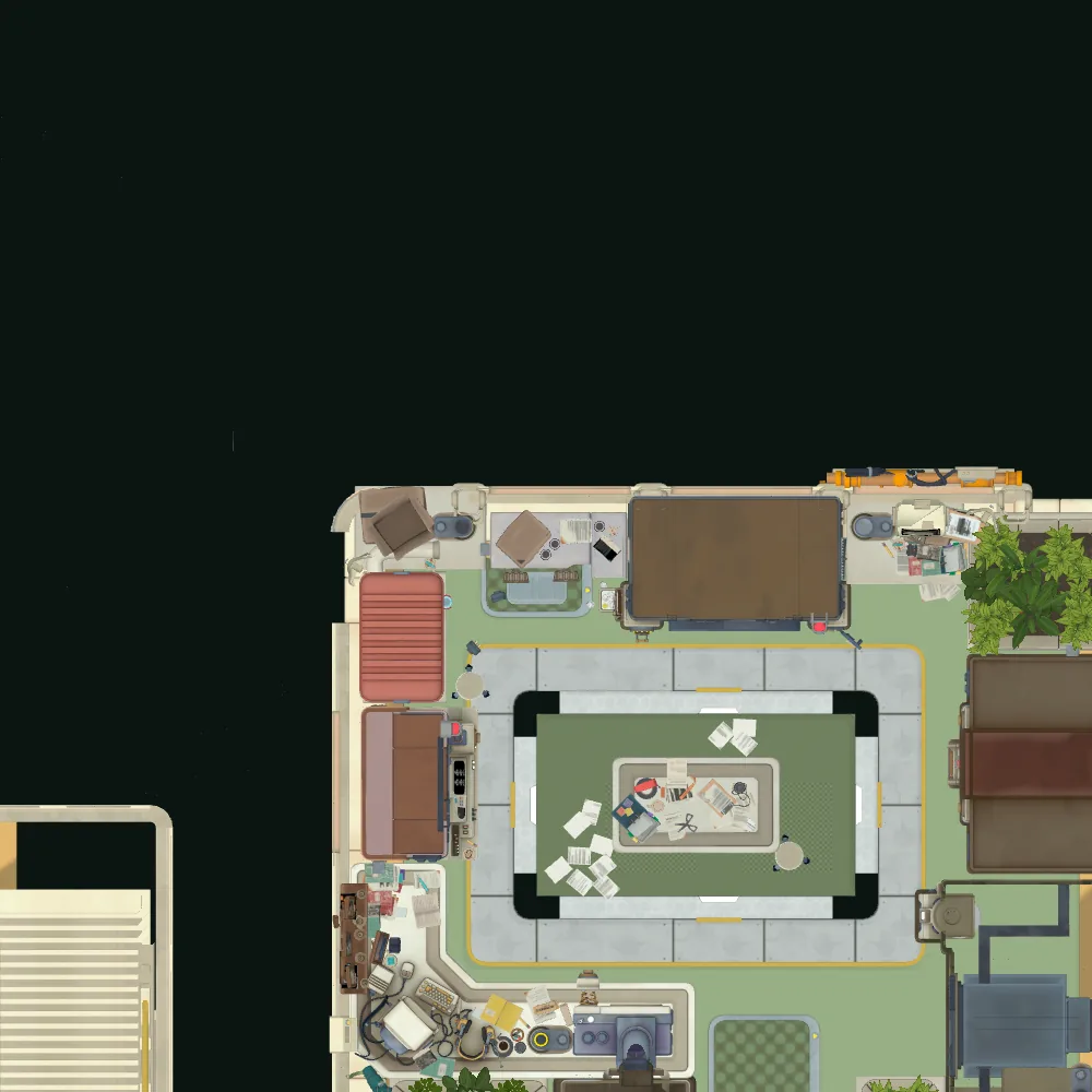 Cut-away map from above with the spot of Books marked
