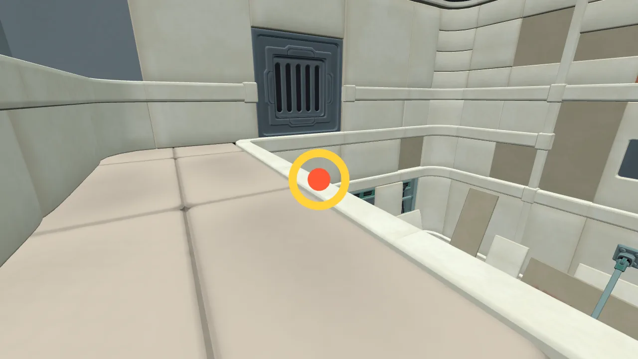 Orange fuse 10 seen from nearby, marked with a ring