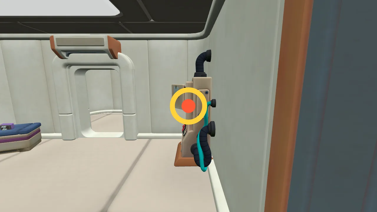 Orange fuse 12 seen from nearby, marked with a ring