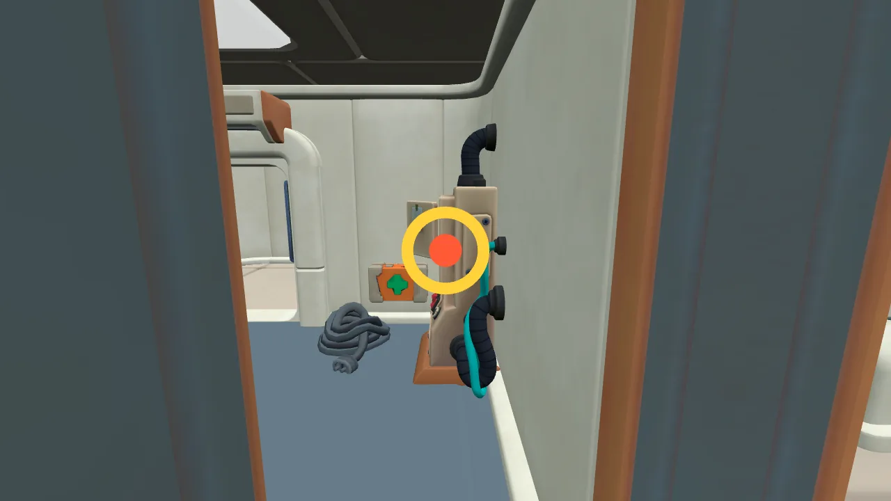 Orange fuse 19 seen from nearby, marked with a ring