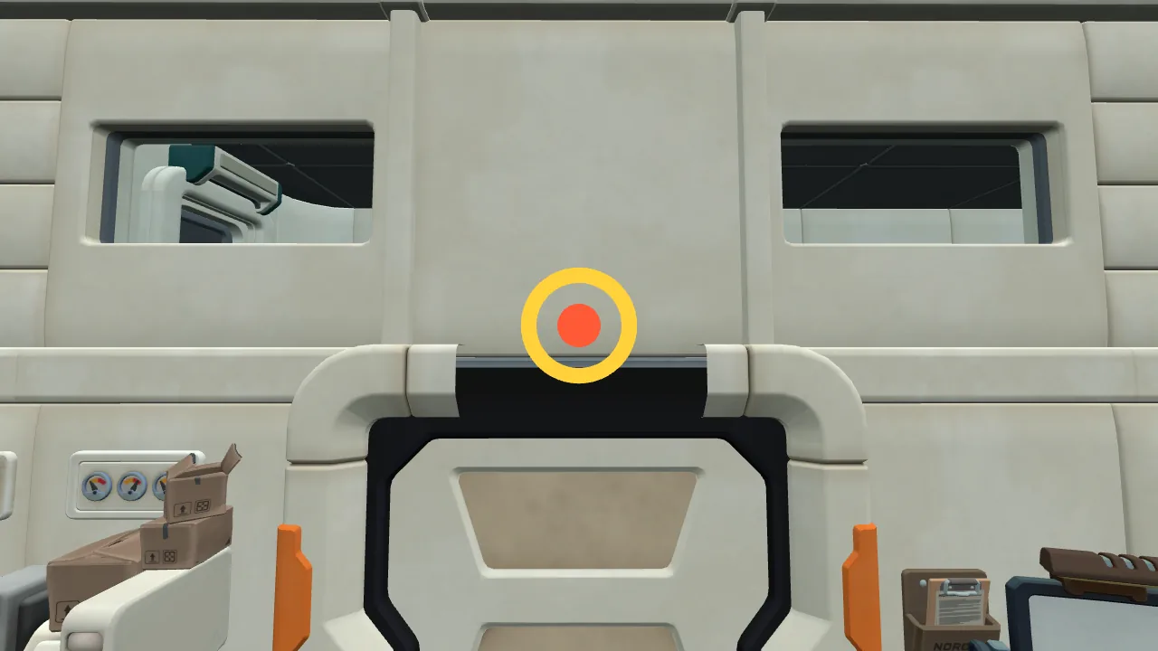 Orange fuse 20 seen from nearby, marked with a ring