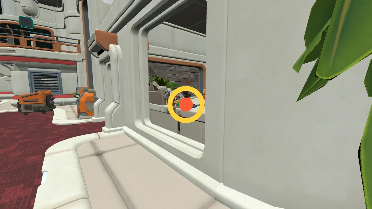 Time Maze keycard seen from nearby, marked with a ring